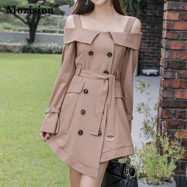 mozision one shoulder sling dress for women solid long sleeve irregular slim dresses 2021 winter with belt clothing casual, Black;gray
mozision one shoulder sling dress for women solid long sleeve irregular slim dresses 2021 winter with belt clothing casual, Black;gray