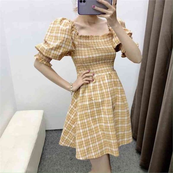 foridol vintage puff sleeve plaid short summer dress women elastic ladies a-line dress yellow checkered dress vestidos 210415, Black;gray
foridol vintage puff sleeve plaid short summer dress women elastic ladies a-line dress yellow checkered dress vestidos 210415, Black;gray