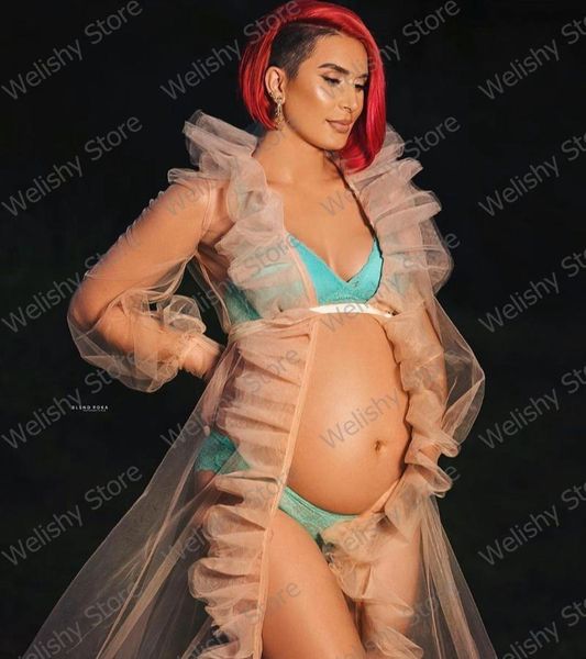 beach see thru ruffled long tulle maternity dresses pography front open women a-line party gowns plus size casual wwaj, Black;gray
beach see thru ruffled long tulle maternity dresses pography front open women a-line party gowns plus size casual wwaj, Black;gray