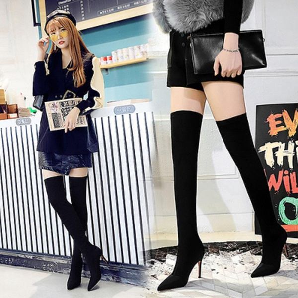 boots autumn and winter fashion over-the-knee female high-heeled thin stretch suede stiletto, Black
boots autumn and winter fashion over-the-knee female high-heeled thin stretch suede stiletto, Black