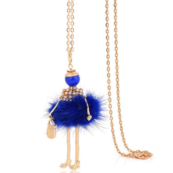 sell big blue fur pendant necklace for women long chain collar es handmade charms classic necklaces, Silver
sell big blue fur pendant necklace for women long chain collar es handmade charms classic necklaces, Silver