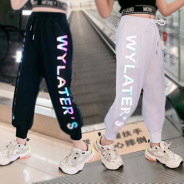 summer girls pants reflective joggers harem track thin sweatpants letter printed trousers fashion clothes, Blue
summer girls pants reflective joggers harem track thin sweatpants letter printed trousers fashion clothes, Blue