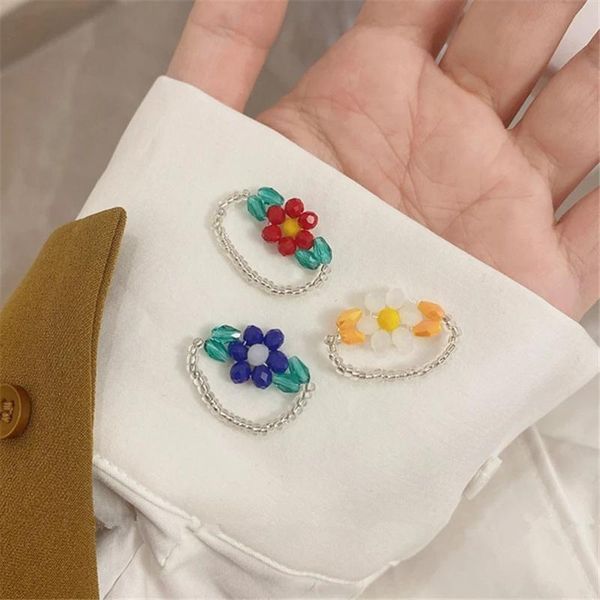 cluster rings aomu 2021 creative fashion colorful acrylic resin beaded ring plant round flower decoration for girl accessories, Golden;silver
cluster rings aomu 2021 creative fashion colorful acrylic resin beaded ring plant round flower decoration for girl accessories, Golden;silver