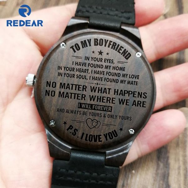wristwatches to my boyfriend i will forever and always be yours only engraved wooden watch, Slivery;brown
wristwatches to my boyfriend i will forever and always be yours only engraved wooden watch, Slivery;brown