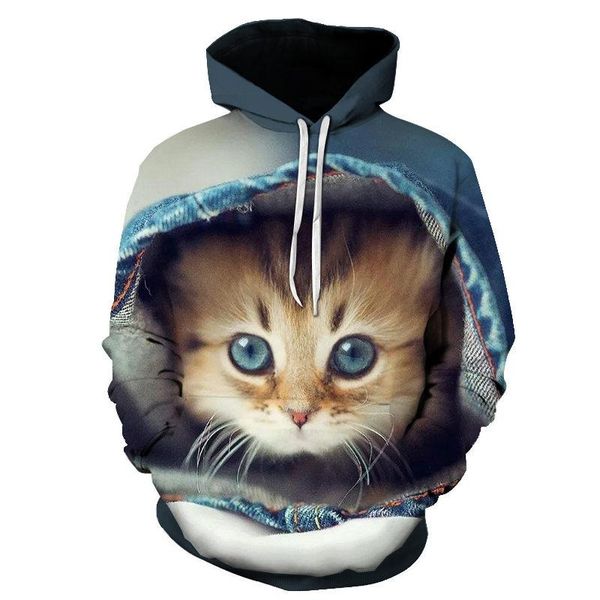 men's hoodies & sweatshirts women's two cat long sleeve 3d sweatshirt pullover blouse hoodie poleron mujer confidante, Black
men's hoodies & sweatshirts women's two cat long sleeve 3d sweatshirt pullover blouse hoodie poleron mujer confidante, Black