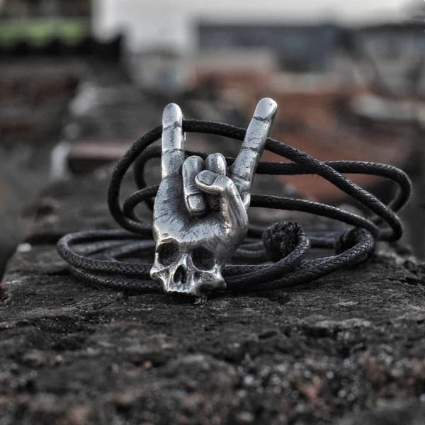 pendant necklaces punk rock men's 316l stainless steel gesture skull necklace hip hop gothic jewelry, Silver
pendant necklaces punk rock men's 316l stainless steel gesture skull necklace hip hop gothic jewelry, Silver