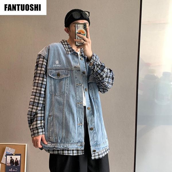 men's casual shirts spring autumn cowboy plaid shirts for men long sleeve japan style loose streetwear plus size nvqc, White;black
men's casual shirts spring autumn cowboy plaid shirts for men long sleeve japan style loose streetwear plus size nvqc, White;black