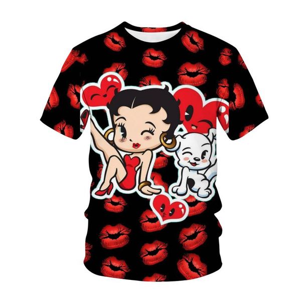 men's t-shirts 2021 summer style 3d printing fun t-shirt men and women trend children's fashion hip-hop o-neck short sleeve, White;black