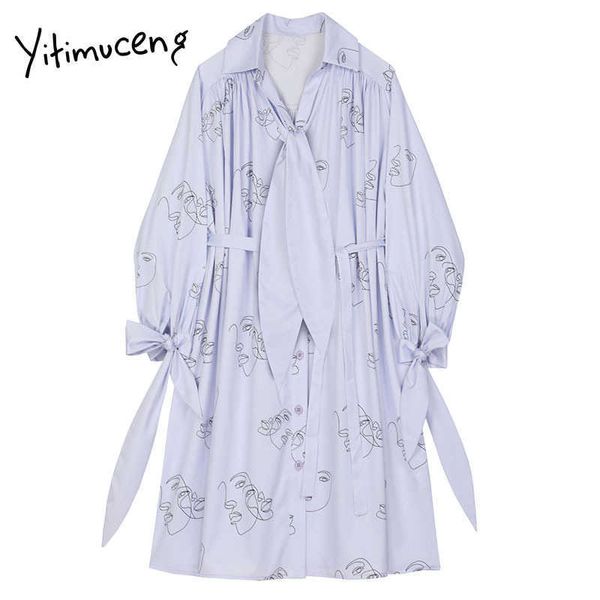 yitimuceng bow lace up print dresses for women spring fashion turn-down collar loose waist office lady casual clothing 210601, Black;gray
yitimuceng bow lace up print dresses for women spring fashion turn-down collar loose waist office lady casual clothing 210601, Black;gray