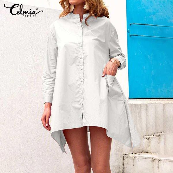 celmia shirts women fashion 2021 autumn asymmetrical long sleeve blouse casual buttons elegant office solid party blusas 7 women's blo, White
celmia shirts women fashion 2021 autumn asymmetrical long sleeve blouse casual buttons elegant office solid party blusas 7 women's blo, White