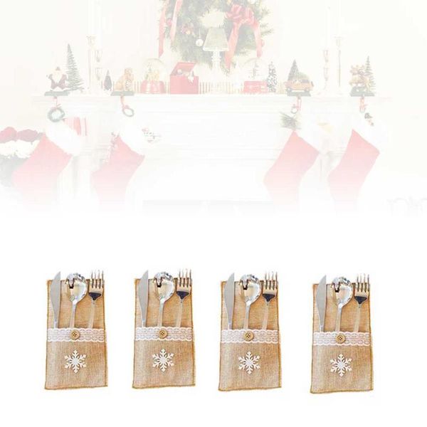 christmas decorations 8pcs linen tableware bags knives forks spoons cutlery for el restaurant snowflake pattern
christmas decorations 8pcs linen tableware bags knives forks spoons cutlery for el restaurant snowflake pattern