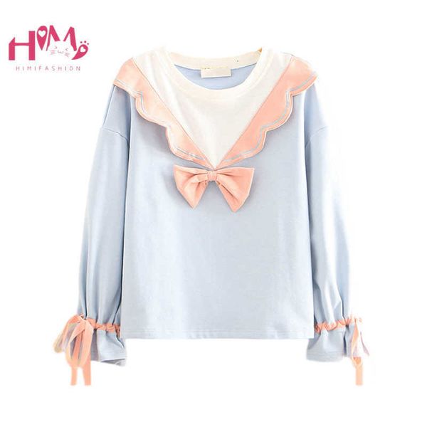 women's fur & faux sweet kawaii hoodies sweatshirt teen girls lolita sailor moon bow long sleeve pink crewneck cute casual sgd3, Black
women's fur & faux sweet kawaii hoodies sweatshirt teen girls lolita sailor moon bow long sleeve pink crewneck cute casual sgd3, Black