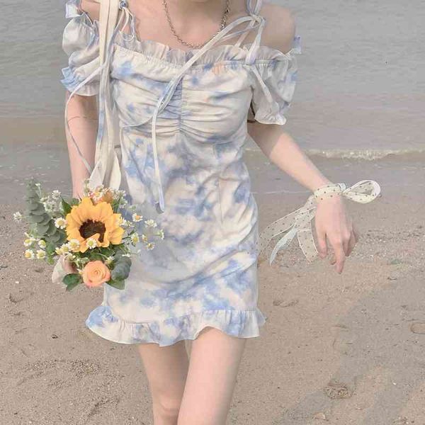 dresses elegant kawaii women puff sleeve floral casual starp beach party one piece dress korean office lady 2021 summer chic, Black;gray
dresses elegant kawaii women puff sleeve floral casual starp beach party one piece dress korean office lady 2021 summer chic, Black;gray