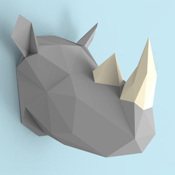 decorative objects & figurines rhino head 3d paper model diy handmade animal sculpture modern style art wall decoration crafts for living ro
decorative objects & figurines rhino head 3d paper model diy handmade animal sculpture modern style art wall decoration crafts for living ro