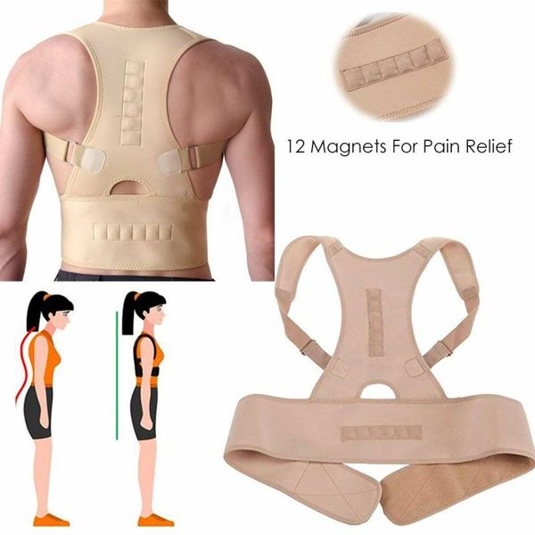 posture corrector magnetic therapy brace adjustable shoulder back support belt no slouching, Black;blue
posture corrector magnetic therapy brace adjustable shoulder back support belt no slouching, Black;blue