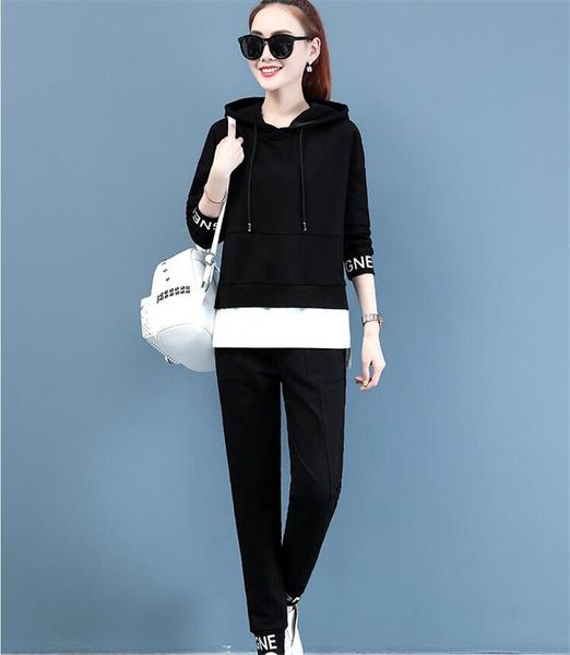 two piece dress autumn female korean edition fashion stitching suits women cotton pure color slim suit casual sportswear, White
two piece dress autumn female korean edition fashion stitching suits women cotton pure color slim suit casual sportswear, White