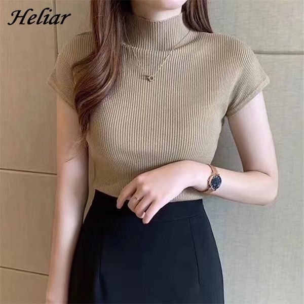 heliar women summer knitted t-shirts plain o-neck solid short sleeve high street casual tees for 210708, White
heliar women summer knitted t-shirts plain o-neck solid short sleeve high street casual tees for 210708, White