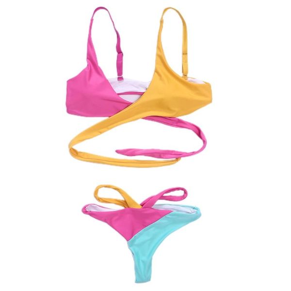 one-piece suits women 2pcs color block bikini set halter bandage cross wrap push up swimsuit hollow out high waisted bathing suit s27 2
one-piece suits women 2pcs color block bikini set halter bandage cross wrap push up swimsuit hollow out high waisted bathing suit s27 2
