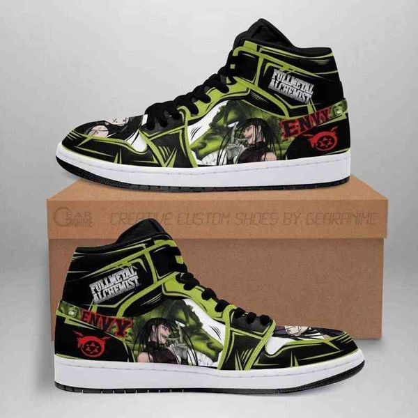 envy metal alchemist sneakers anime custom sho, Black