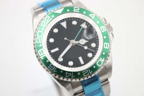 men's mechanical watch 116710 business casual modern silver white stainless steel case with green rim black dial 4-pin calendar, Slivery;brown
men's mechanical watch 116710 business casual modern silver white stainless steel case with green rim black dial 4-pin calendar, Slivery;brown