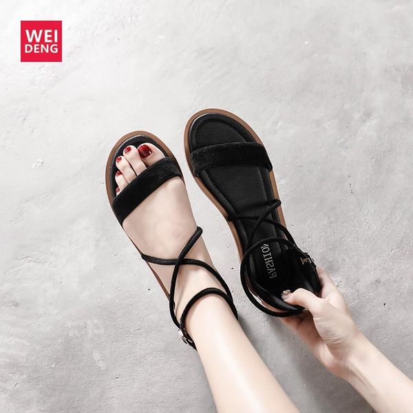 weideng women cow suede sandals slipper casual gladiatus grace summer flat shoes female open toe wedding marry, Black
weideng women cow suede sandals slipper casual gladiatus grace summer flat shoes female open toe wedding marry, Black