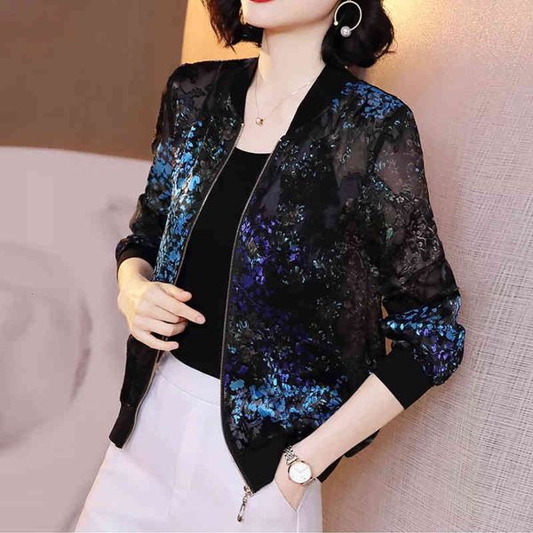 plus size jackets women fashion summer women's print lace basic thin bomber female baseball jacket sunscreen clothes 201014, Black;brown
plus size jackets women fashion summer women's print lace basic thin bomber female baseball jacket sunscreen clothes 201014, Black;brown
