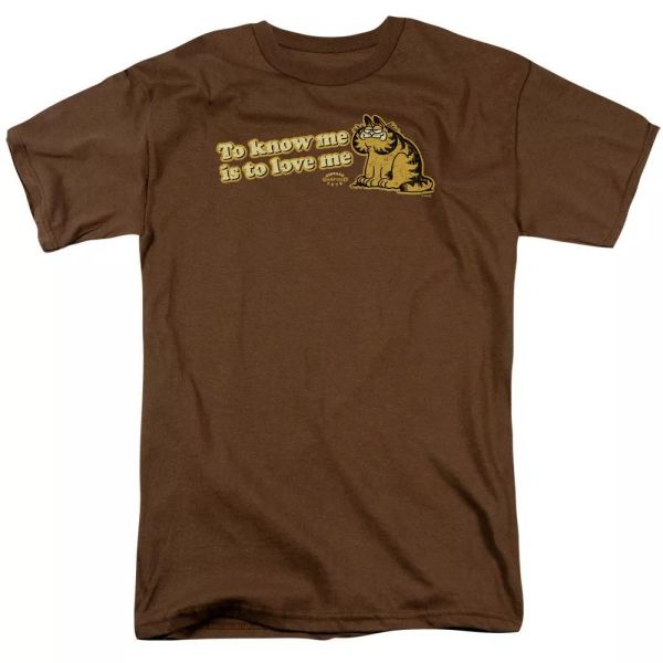 Garfield To Know Me Is To Love Me T-Shirt Sizes S-3X NEW, White;black