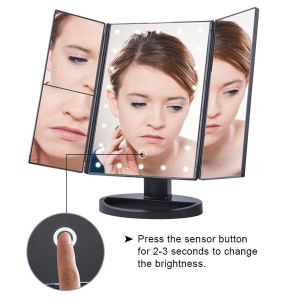 compact mirrors 22 light touch screen led makeup mirror table deskvanity 1x/2x/3x/10x magnifying 3 folding adjustable
compact mirrors 22 light touch screen led makeup mirror table deskvanity 1x/2x/3x/10x magnifying 3 folding adjustable