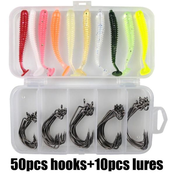 60pcs/lot sea fishing hook with soft lures 2#1#1/0#2/0#3/0# carp snap big hooks tackles accessories fish box
60pcs/lot sea fishing hook with soft lures 2#1#1/0#2/0#3/0# carp snap big hooks tackles accessories fish box