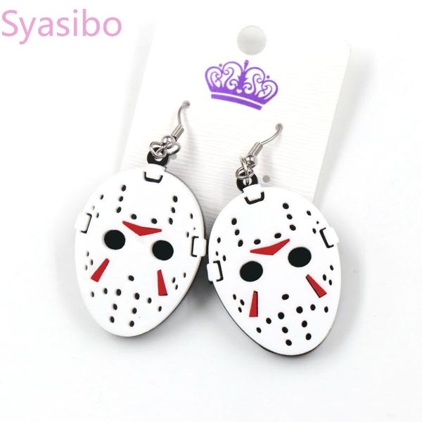 dangle & chandelier (1pair) er1183-friday the 13th mask earrings acrylic hook, Silver
dangle & chandelier (1pair) er1183-friday the 13th mask earrings acrylic hook, Silver