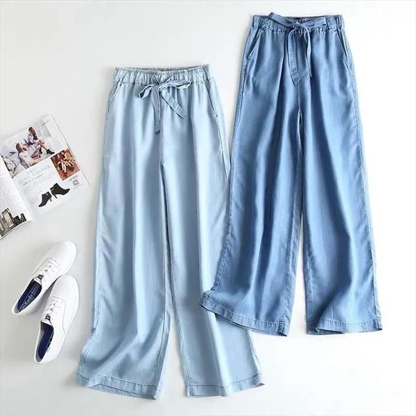 denim wide leg summer womens pants cropped loose and thin straight elastic waist casual, Black;white
denim wide leg summer womens pants cropped loose and thin straight elastic waist casual, Black;white