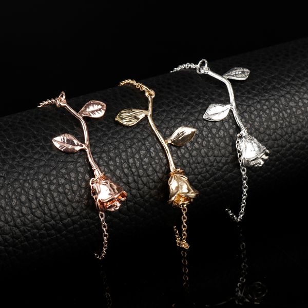 women bangle fashion jewelry rose pendant bracelet gold rose beauty rose flower bracelets party gift for women girls, Black
women bangle fashion jewelry rose pendant bracelet gold rose beauty rose flower bracelets party gift for women girls, Black