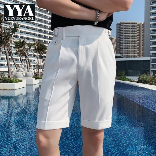men's shorts summer men thin suit white casual knee length ol business leisure solid color pockets straight hombre, White;black
men's shorts summer men thin suit white casual knee length ol business leisure solid color pockets straight hombre, White;black