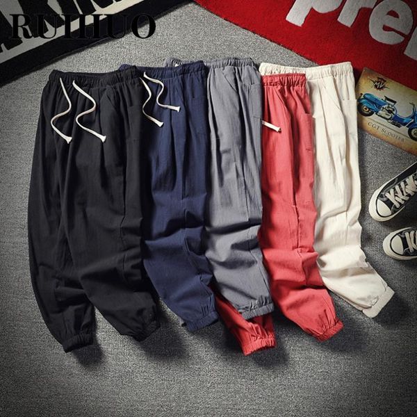 men's pants ruihuo 2021 linen harem men trousers joggers casual sweatpants hip hop streetwear male plus size m-5xl, Black
men's pants ruihuo 2021 linen harem men trousers joggers casual sweatpants hip hop streetwear male plus size m-5xl, Black