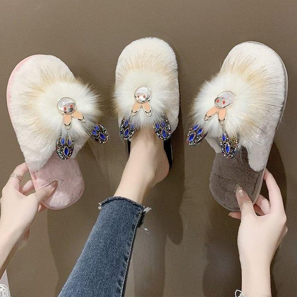 ladies furry winter warm cotton slippers pattern rhinestone indoor plush fashion girl flat shoes women, Black
ladies furry winter warm cotton slippers pattern rhinestone indoor plush fashion girl flat shoes women, Black