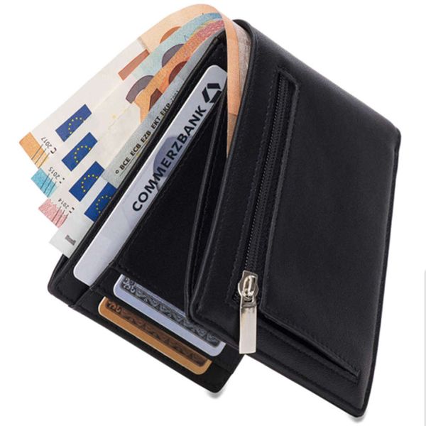 the wallet leather simple multi card rfid theft brush men's wallet customized multi-function wallet, Black
the wallet leather simple multi card rfid theft brush men's wallet customized multi-function wallet, Black