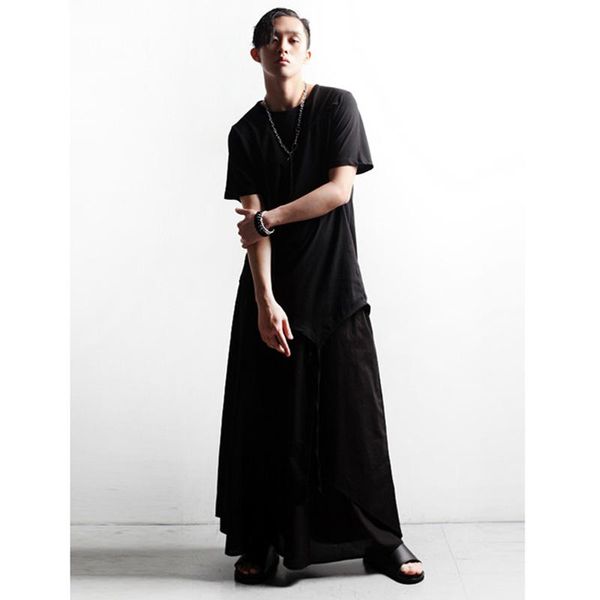 men's pants m-4xl spring and autumn casual trendy fashion thin skirt loose personality nightclub perform, Black
men's pants m-4xl spring and autumn casual trendy fashion thin skirt loose personality nightclub perform, Black