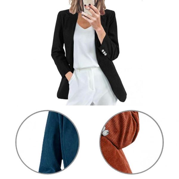 women's suits & blazers outwear pure color lapel coat streetwear blazer buttons decoration for dating, White;black
women's suits & blazers outwear pure color lapel coat streetwear blazer buttons decoration for dating, White;black