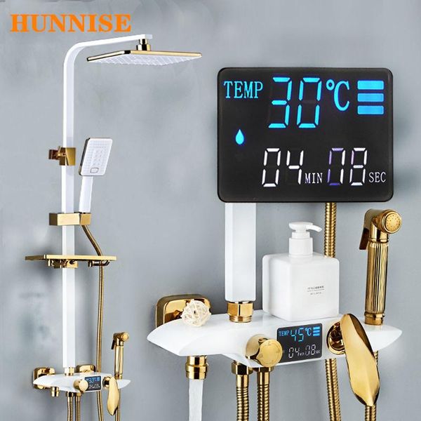 thermostatic shower faucet white gold bathroom system luxury digital bath set 38 temperature sets
thermostatic shower faucet white gold bathroom system luxury digital bath set 38 temperature sets