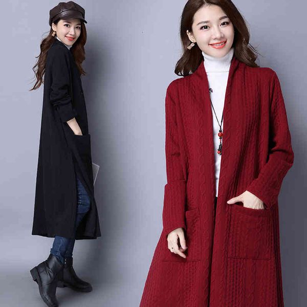 women's knits & tees autumn winter plus size knit sweater cardigan women loose jacket mid-length thick literary vintage long sleev, White
women's knits & tees autumn winter plus size knit sweater cardigan women loose jacket mid-length thick literary vintage long sleev, White