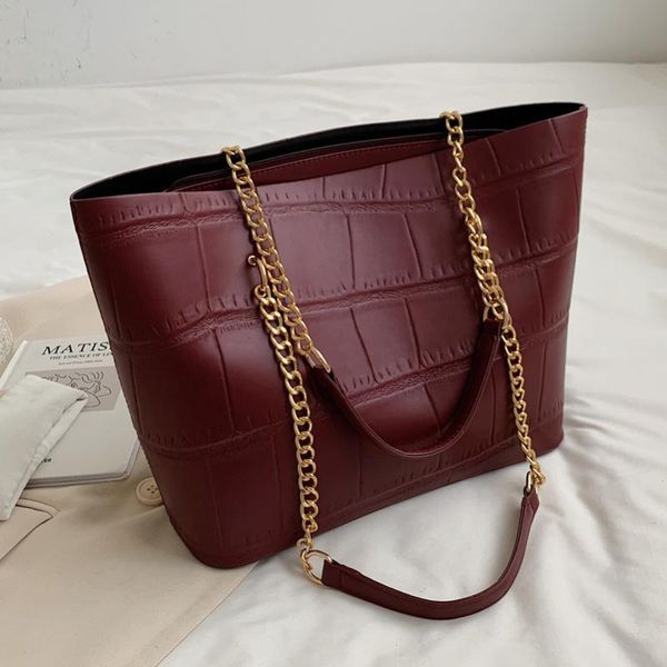 evening bags large capacity totes brown white black pu leather women chain shoulder bag stone pattern shopping
evening bags large capacity totes brown white black pu leather women chain shoulder bag stone pattern shopping