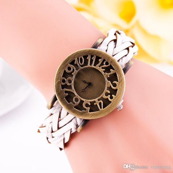 women fashion watch retro bracelet winding knit strap watches ladies relogios femininos clock gifts openwork digital wristwatch, Slivery;brown
women fashion watch retro bracelet winding knit strap watches ladies relogios femininos clock gifts openwork digital wristwatch, Slivery;brown