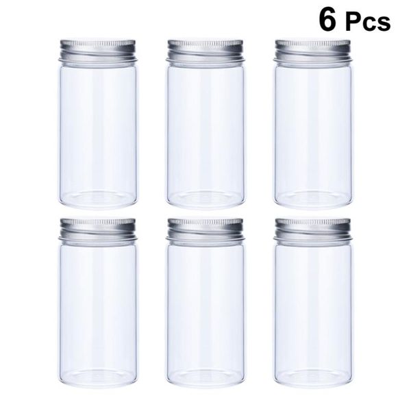 storage bottles & jars 6 pcs containers portable useful candy jar grain aluminum screw-on lids holder (silver)
storage bottles & jars 6 pcs containers portable useful candy jar grain aluminum screw-on lids holder (silver)