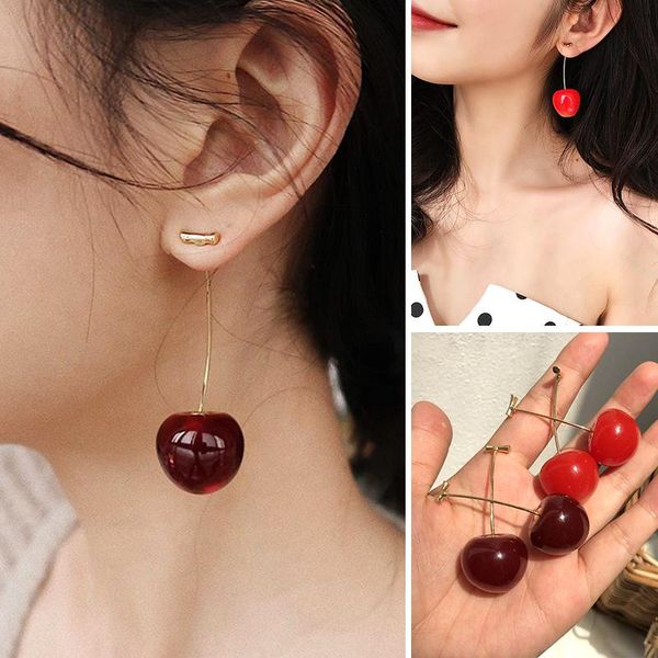 dangle & chandelier 1 pair cute sweet eardrop simulation red cherry gold color fruit stud earrings for women gift ear ring fashion jewelry, Silver
dangle & chandelier 1 pair cute sweet eardrop simulation red cherry gold color fruit stud earrings for women gift ear ring fashion jewelry, Silver