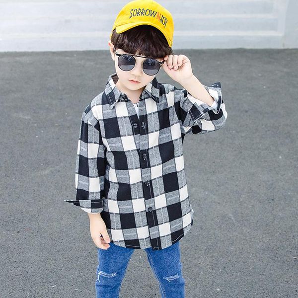 shirts ins baby boys shirt cotton 4-13 years old korean boy plaid long sleeve kids clothes printed letters, White;black
shirts ins baby boys shirt cotton 4-13 years old korean boy plaid long sleeve kids clothes printed letters, White;black