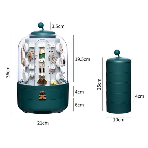 rotating jewelry box cosmetic storage transparent makeup organizer earrings deskfor necklace drop bags
rotating jewelry box cosmetic storage transparent makeup organizer earrings deskfor necklace drop bags