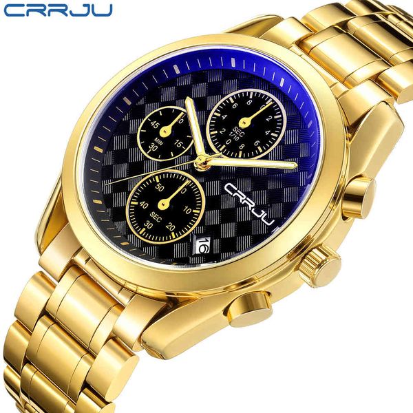 crrju men's luxury classical business quartz waterproof watches male stainless steel strap chronograph watch relogio masculino 210517, Slivery;brown
crrju men's luxury classical business quartz waterproof watches male stainless steel strap chronograph watch relogio masculino 210517, Slivery;brown