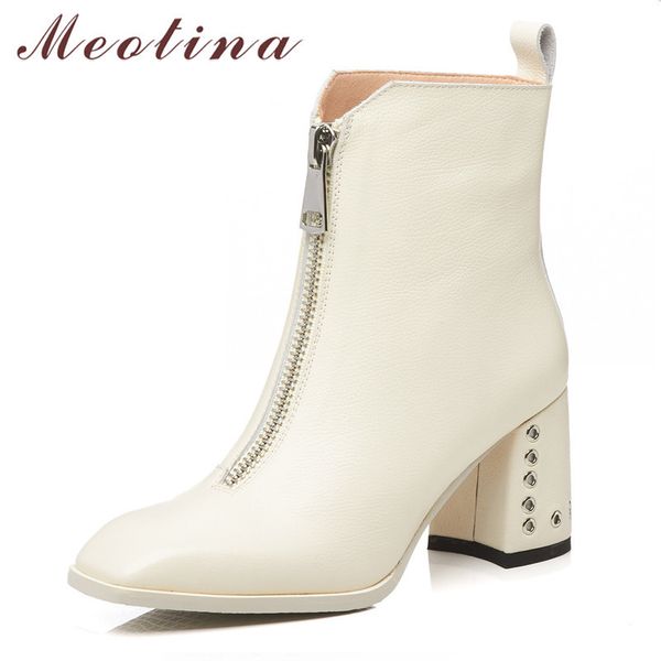 winter ankle boots women natural genuine leather thick high heel short zipper square toe shoes lady autumn size 39 210517, Black
winter ankle boots women natural genuine leather thick high heel short zipper square toe shoes lady autumn size 39 210517, Black