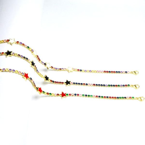 chains 5pcs, gold color tennis chain rainbow cz enamel star choker necklaces women delicate geometric fashion jewelry, Silver
chains 5pcs, gold color tennis chain rainbow cz enamel star choker necklaces women delicate geometric fashion jewelry, Silver