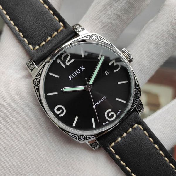 wristwatches boux luxury punk seagull automatic mechanical men's watch luminous calendar waterproof male engraved leather sport, Slivery;brown
wristwatches boux luxury punk seagull automatic mechanical men's watch luminous calendar waterproof male engraved leather sport, Slivery;brown